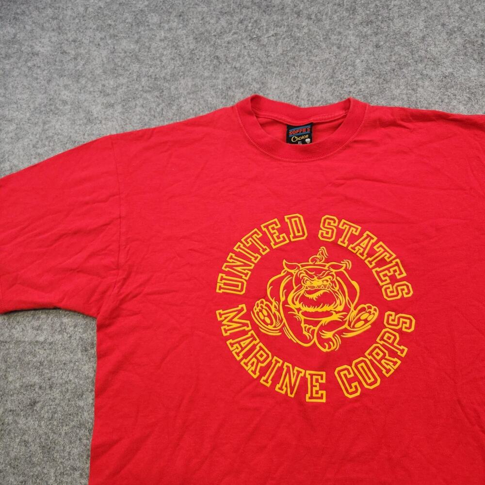 Vintage United States Marine Corps T Shirt Mens XL USMC Military Bulldog 90s Tee - Picture 2 of 13
